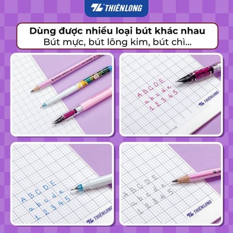 Tập học sinh 4 ô ly 2mm 200 trang 80 gsm Thiên Long NB-135 - Mẫu ngẫu nhiên