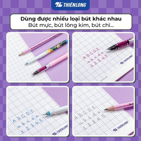 Tập may gáy chống lóa A4 200 trang kẻ ngang 7mm 70 gsm Thiên Long NB-139 – Mẫu ngẫu nhiên