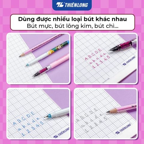 Tập học sinh chống lóa 4 ô ly ngang 2mm 200 trang 70 gsm Thiên Long Joyee NB-147 - Mẫu ngẫu nhiên
