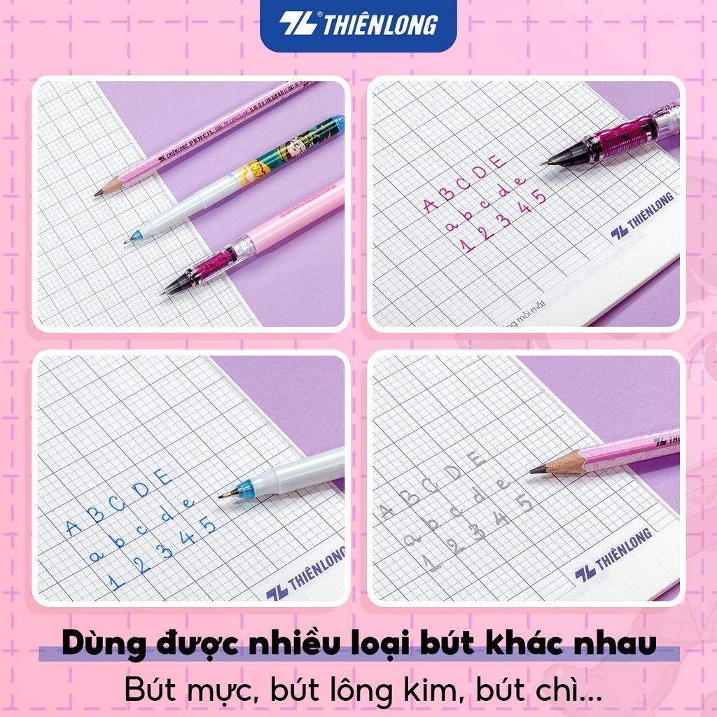 Tập học sinh chống lóa 96 trang 4 ô ly vuông 2mm 100gsm Thiên Long NB-117/AK - Akooland thế giới học cụ thần kỳ - Mẫu ngẫu nhiên