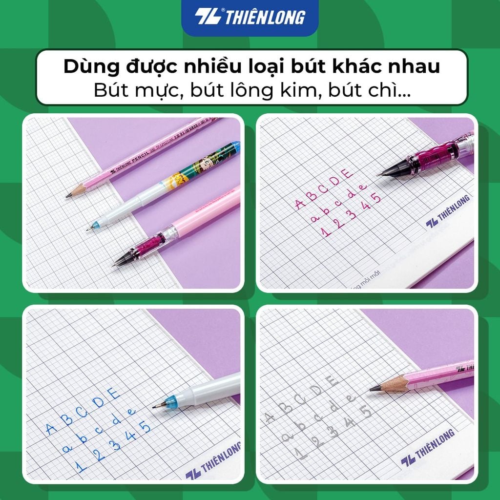 Tập học sinh chống lóa 96 trang 4 ô ly ngang 2mm 70gsm Thiên Long NB-146 - Mẫu ngẫu nhiên