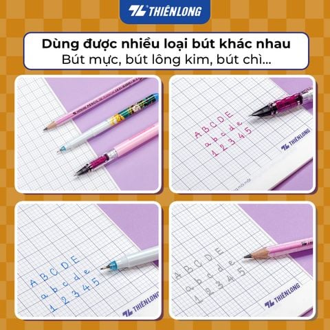Tập học sinh dán gáy 96 trang 4 ô ly ngang 2mm 70 gsm Thiên Long Buddies Travel NB-152 - Mẫu ngẫu nhiên