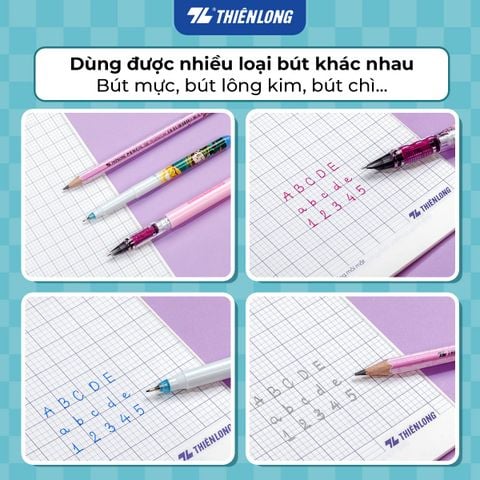 Tập dán gáy 200 trang 4 ô ly ngang 2mm 70 gsm Thiên Long Buddies Travel NB-153 – Mẫu ngẫu nhiên
