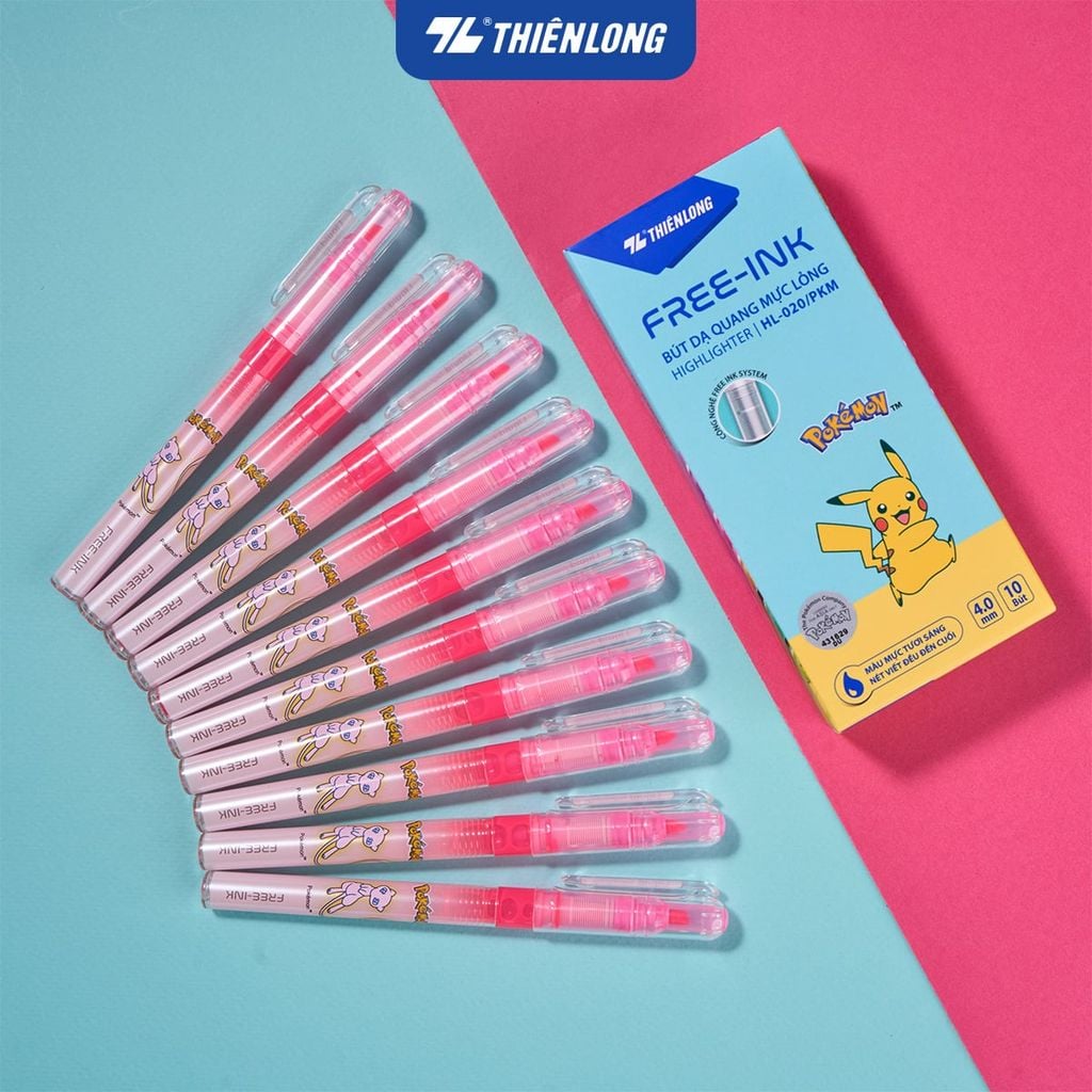 Bút dạ quang Thiên Long Free-Ink Pokémon HL-020/PKM