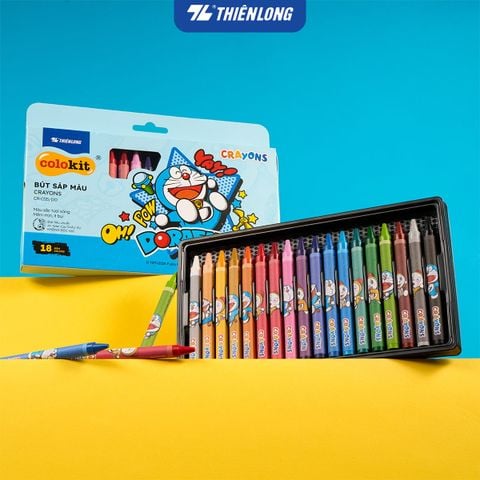 Sáp 16/18 màu Colokit Doraemon CR-C05/DO - Phiên bản 2026