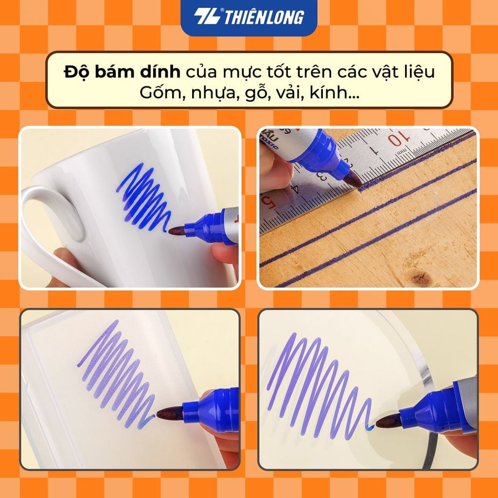 Bút lông dầu 2 đầu mực - Twin Permanent Marker Thiên Long PM-023