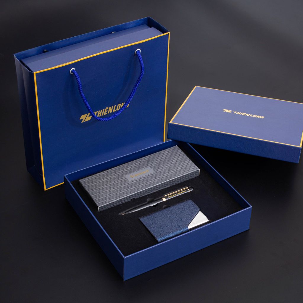 Bộ quà cao cấp Thiên Long (hộp-túi-namecard-thiệp)