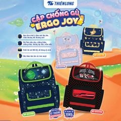 Cặp - Balo chống gù Ergo Joy Thiên Long BP-037 – Siêu nhẹ, thoáng khí, bảo vệ cột sống cho bé