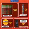  Combo bút chì Thiên Long HB/2B/3B/4B bám dính tốt phù hợp vẽ phác thảo, làm trắc nghiệm, an toàn tuyệt đối - kèm gôm, chuốt chì, thước - giao mẫu ngẫu nhiên 