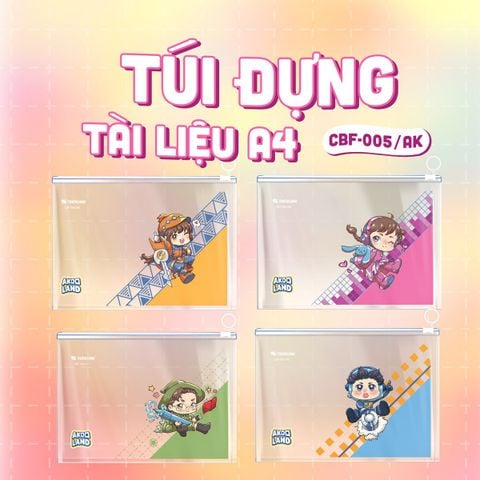 Túi Zip Thiên Long - Túi đựng tài liệu A4 CBF-005/AK - Phiên bản Akooland