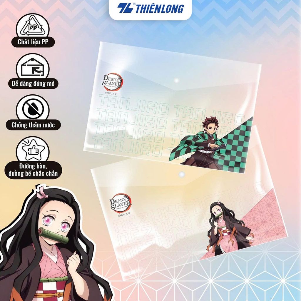 Bìa nút Thiên Long - Bìa tài liệu A4 CBF-008/DS - Phiên bản Demon Slayer
