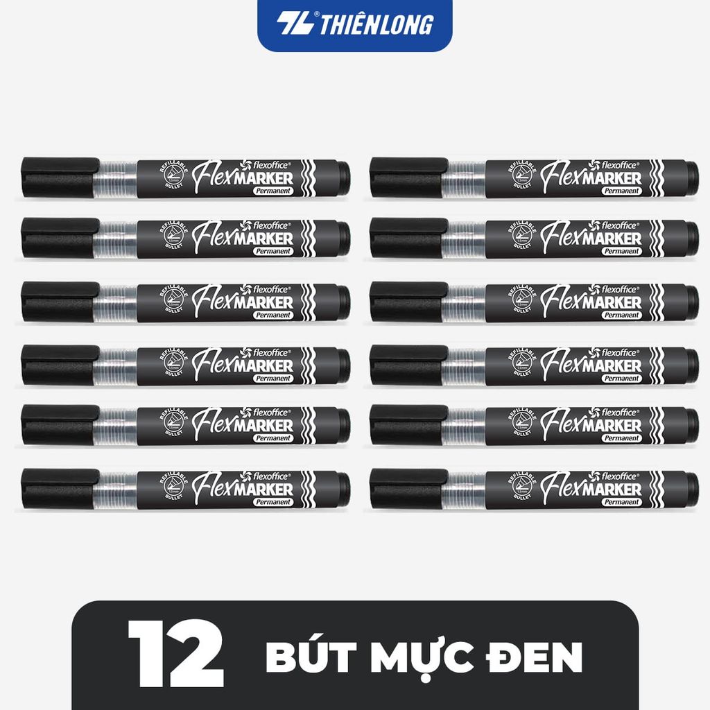 Combo Bút lông dầu Flexoffice Flex Marker FO-PM014/XK - Hàng xuất khẩu