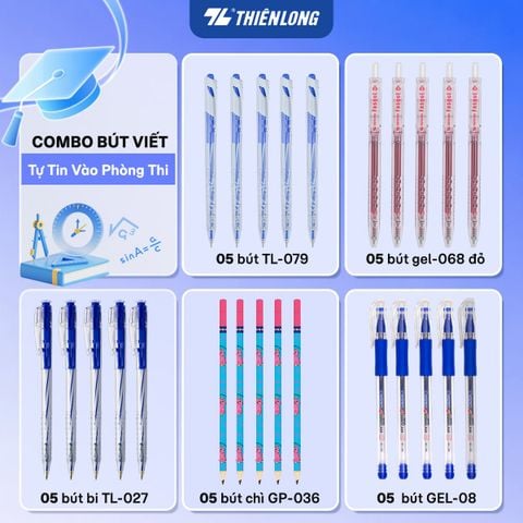 Combo bút viết Thiên Long Tự Tin Vào Phòng Thi