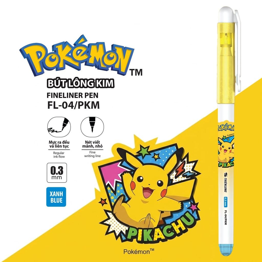 Bút Lông Kim Thiên Long Pokémon FL-04/PKM 0.3mm