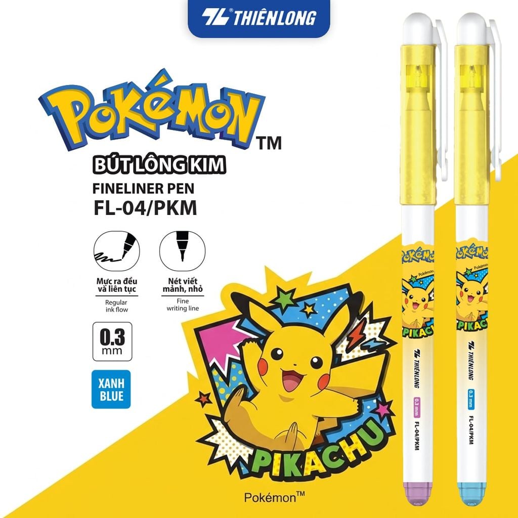 Bút Lông Kim Thiên Long Pokémon FL-04/PKM 0.3mm