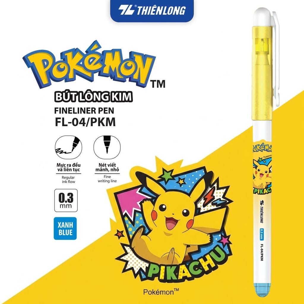 Bút Lông Kim Thiên Long Pokémon FL-04/PKM 0.3mm