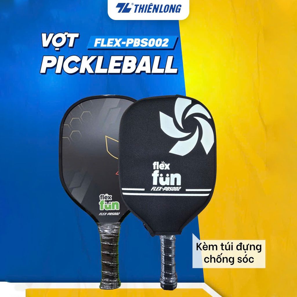 Vợt Pickleball Flex Fun Fiber FLEX-PBS002 - Chất liệu gỗ siêu nhẹ, bề mặt siêu rộng, dễ kiểm soát