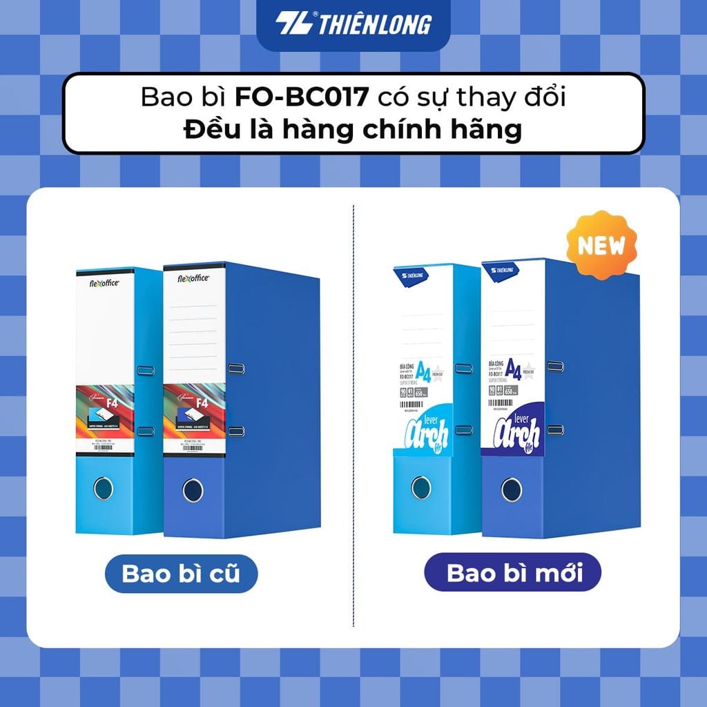 Bìa còng - Bìa hồ sơ Thiên Long Flexoffice A4 - F4