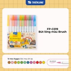 Bút lông 12 màu Hygee Morandi đầu Brush Thiên Long Colokit FP-C019