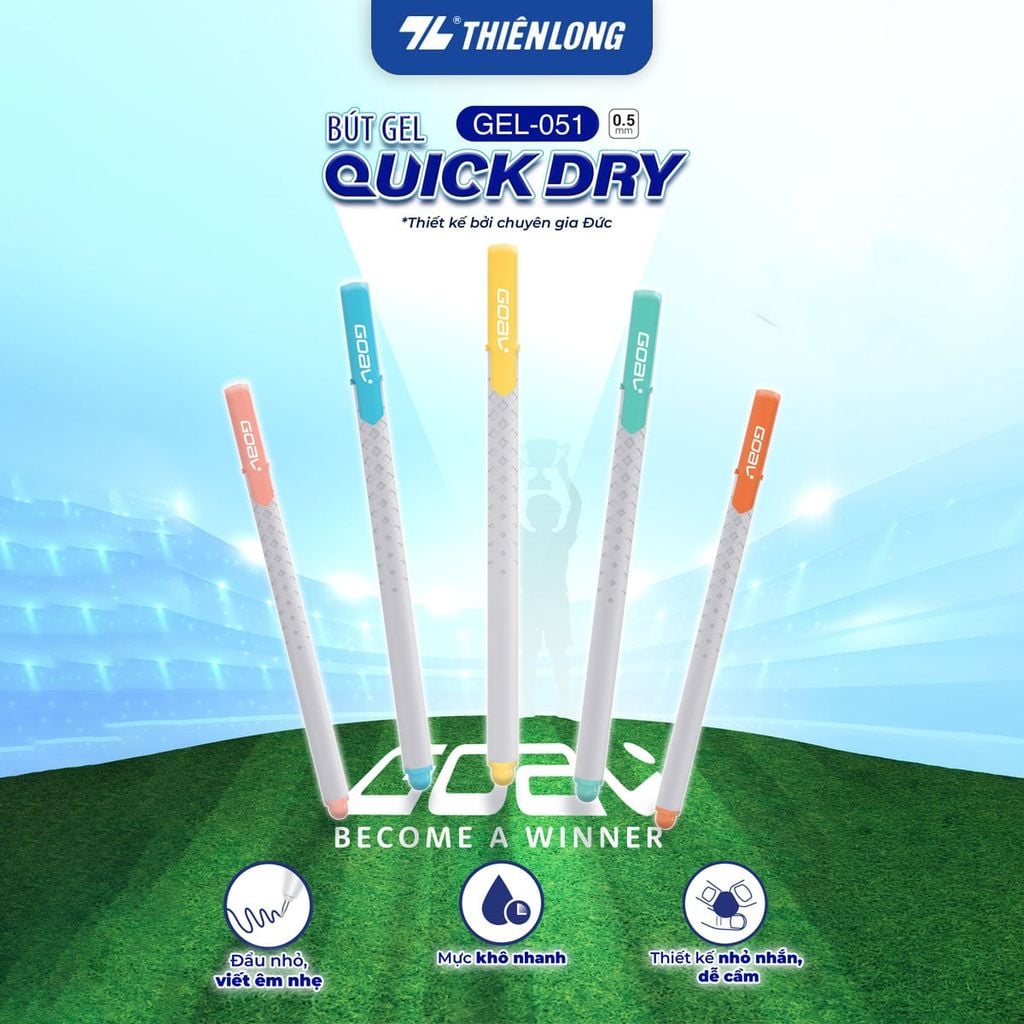 Bút Gel Thiên Long GOAL GEL-051 Quick Dry – 0.5mm