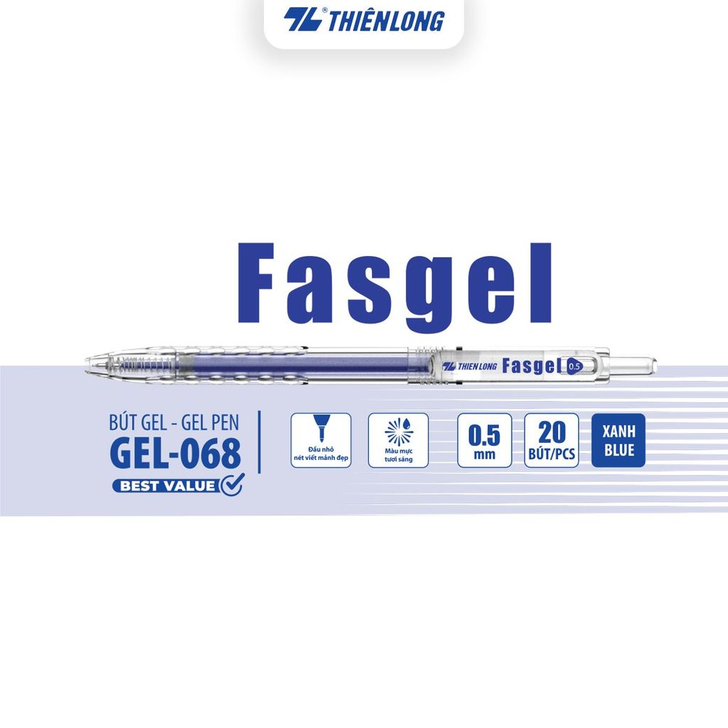 Combo 5/10/20 Bút gel Fasgel Thiên Long GEL-068