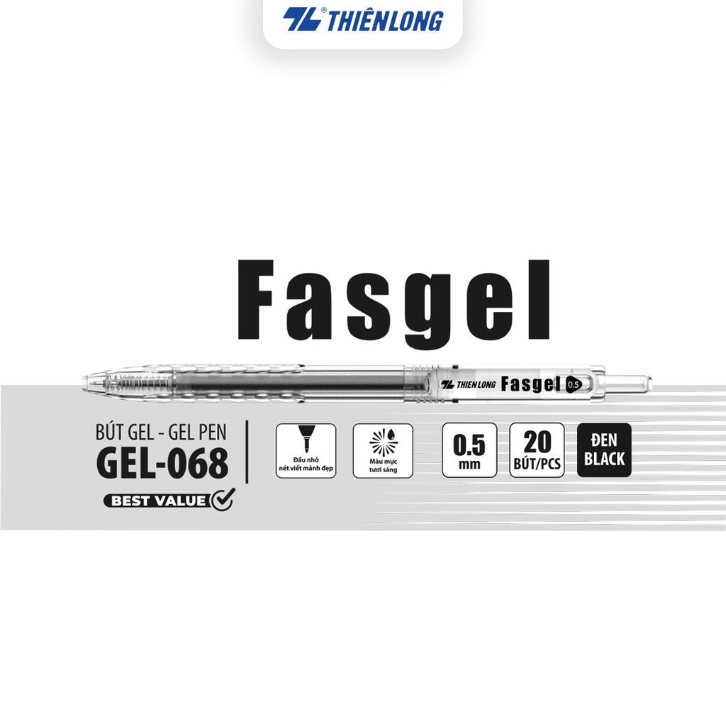 Combo 5/10/20 Bút gel Fasgel Thiên Long GEL-068
