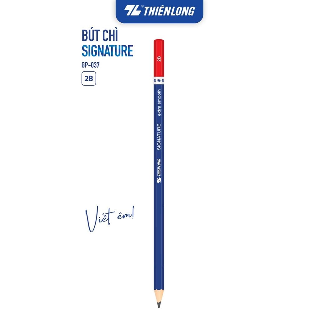 Bút chì gỗ Thiên Long Signature/Coach/Exam Grade 2B – Viết Êm, Nét Đậm, Thiết Kế Trẻ Trung