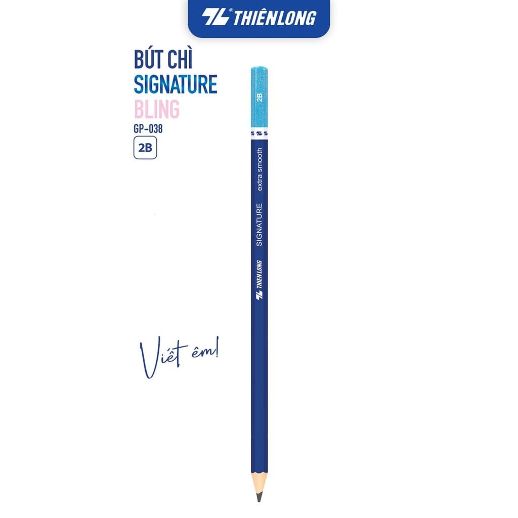 Bút chì gỗ Thiên Long Signature/Coach/Exam Grade 2B – Viết Êm, Nét Đậm, Thiết Kế Trẻ Trung