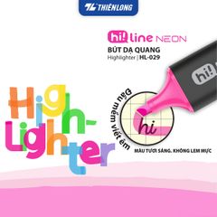 Bút dạ quang Hi!Line Neon Thiên Long HL-029 – Màu sáng nổi bật, không lem mực