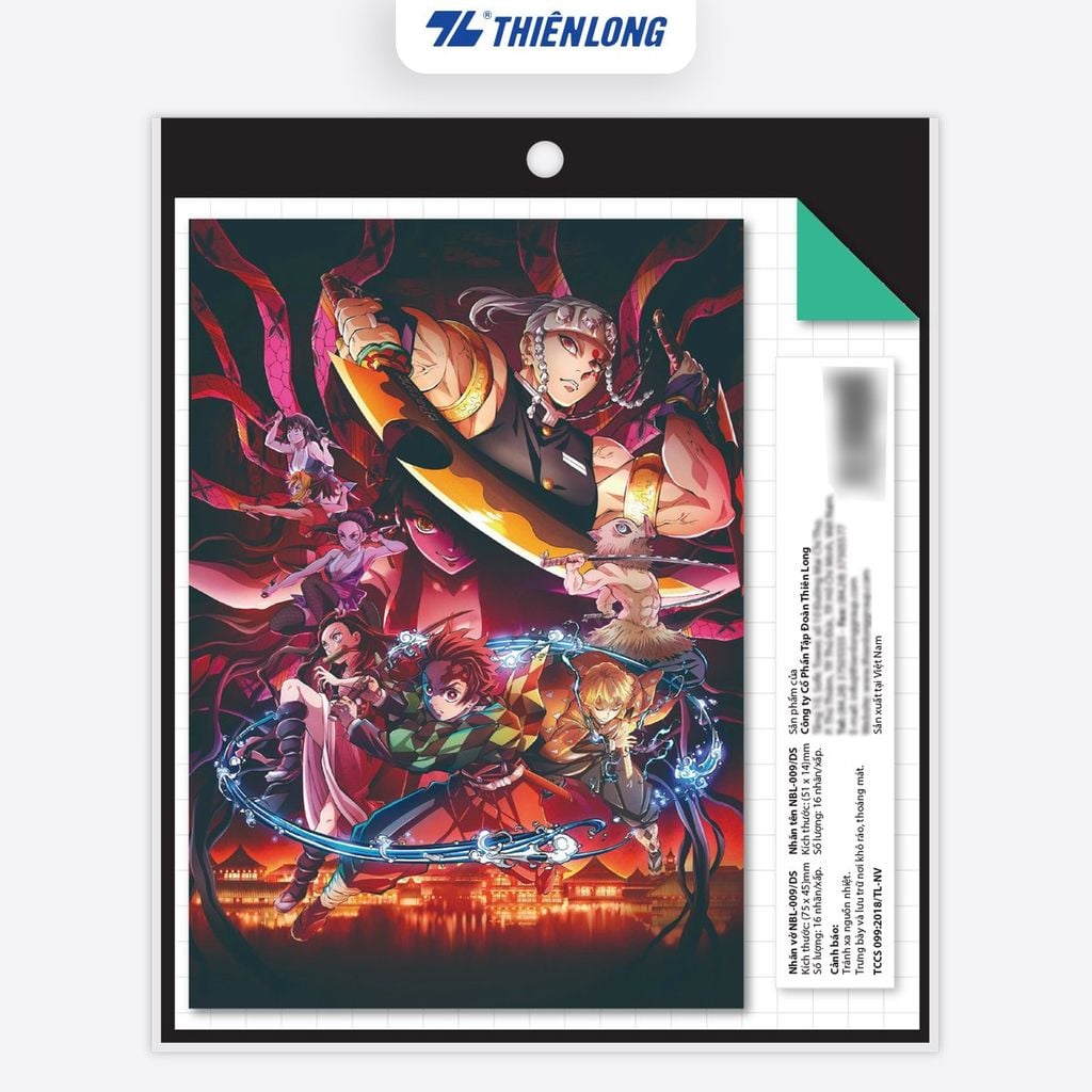 Nhãn vở Thiên Long - Phiên bản Demon Slayer NBL-009/DS