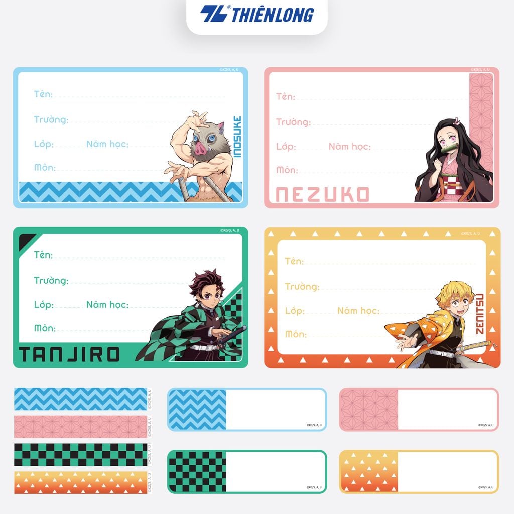 Nhãn vở Thiên Long - Phiên bản Demon Slayer NBL-009/DS