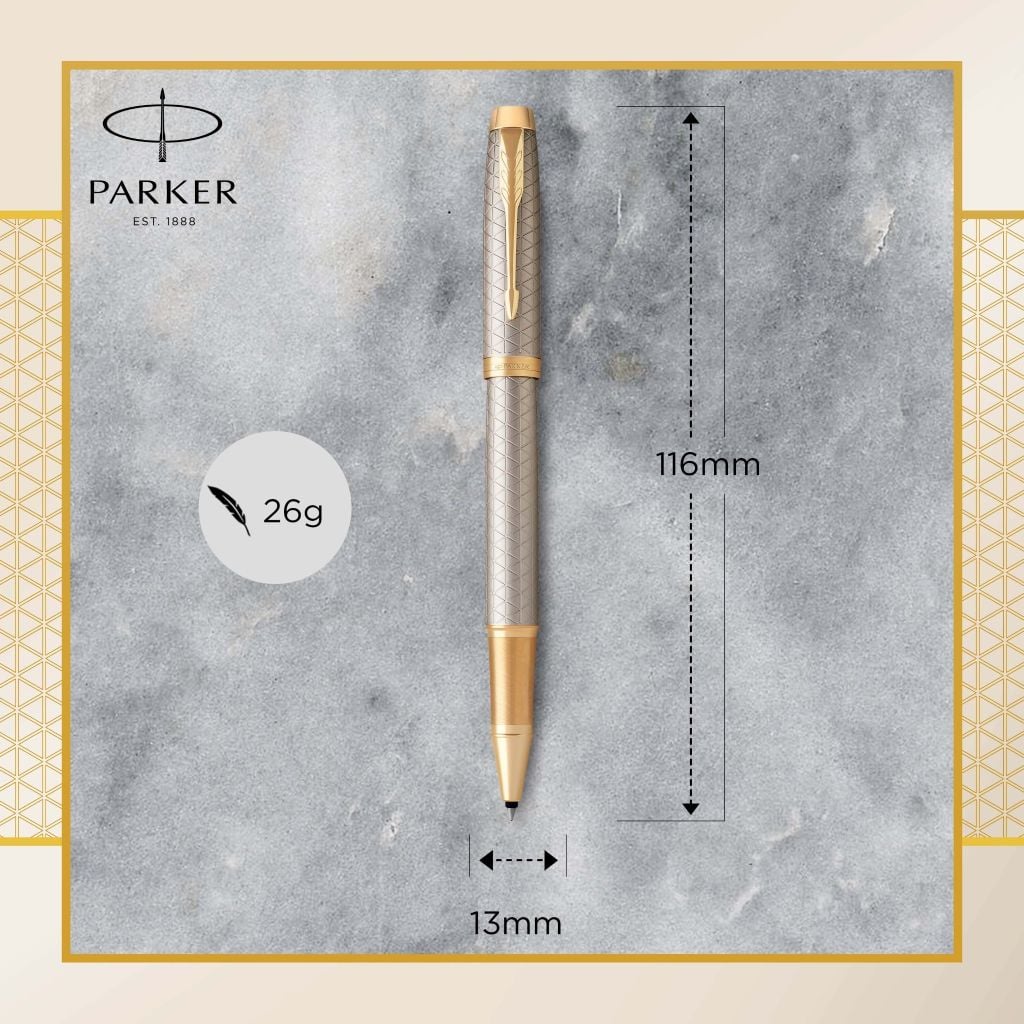 Bút lông bi cao cấp PARKER IM Premium Rollerball Pen PRM X-Grey GT GB4-1931686