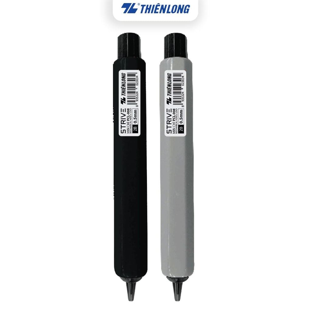 Hộp 20 min chì 2B 0.5mm Strive Thiên Long PCL-008 - Màu ngẫu nhiên