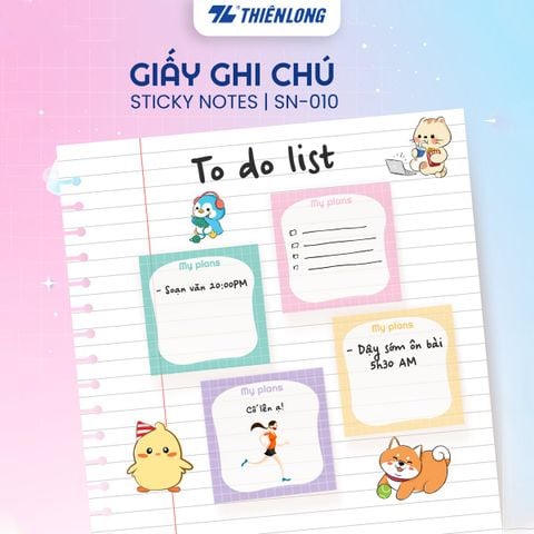 Giấy Phân trang Thiên Long - Giấy notes - Ghi chú - Nhiều kích thước, mẫu ngẫu nhiên