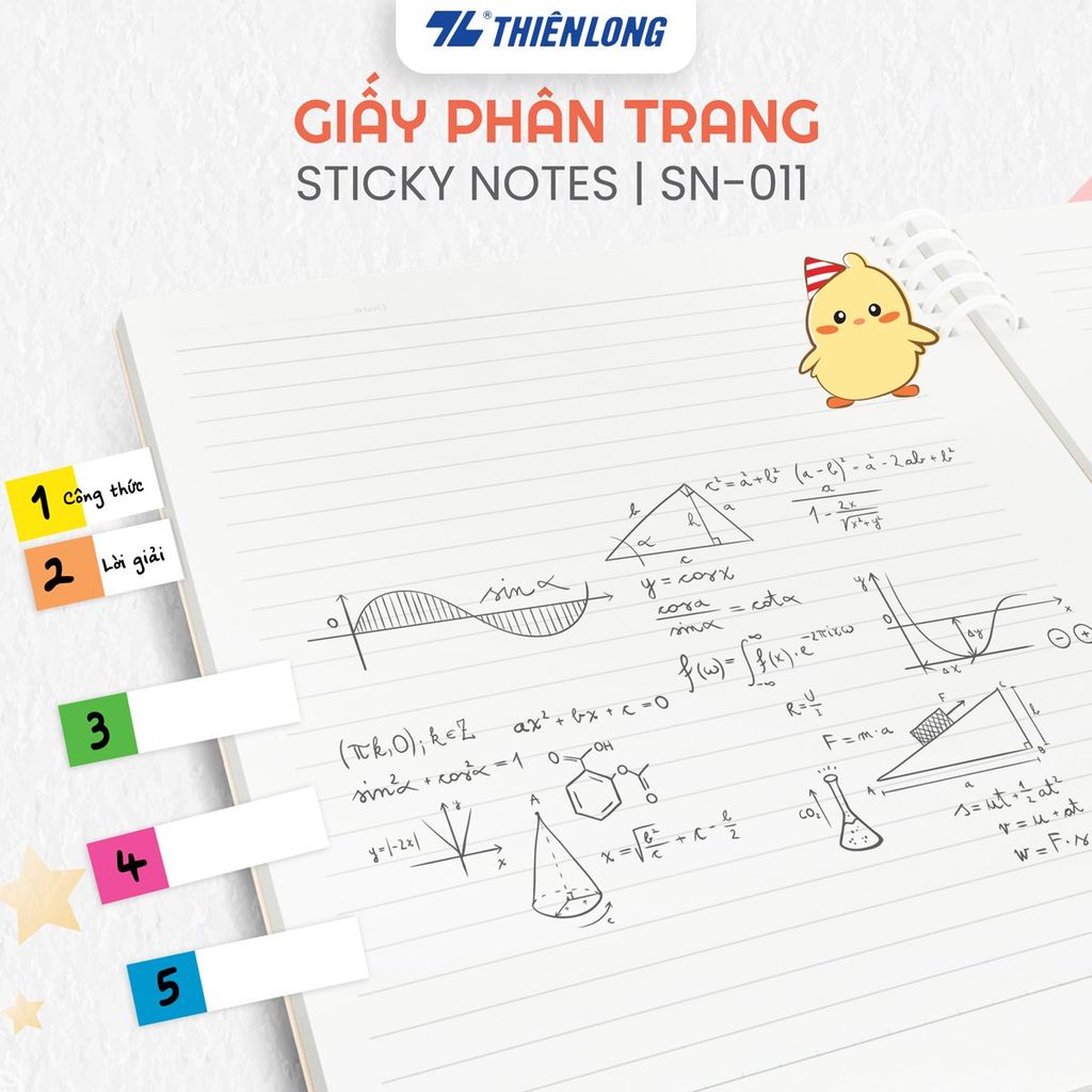 Giấy Phân trang Thiên Long - Giấy notes - Ghi chú - Nhiều kích thước, mẫu ngẫu nhiên