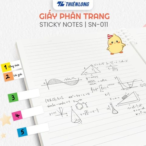 Giấy Phân trang Thiên Long - Giấy notes - Ghi chú - Nhiều kích thước, mẫu ngẫu nhiên