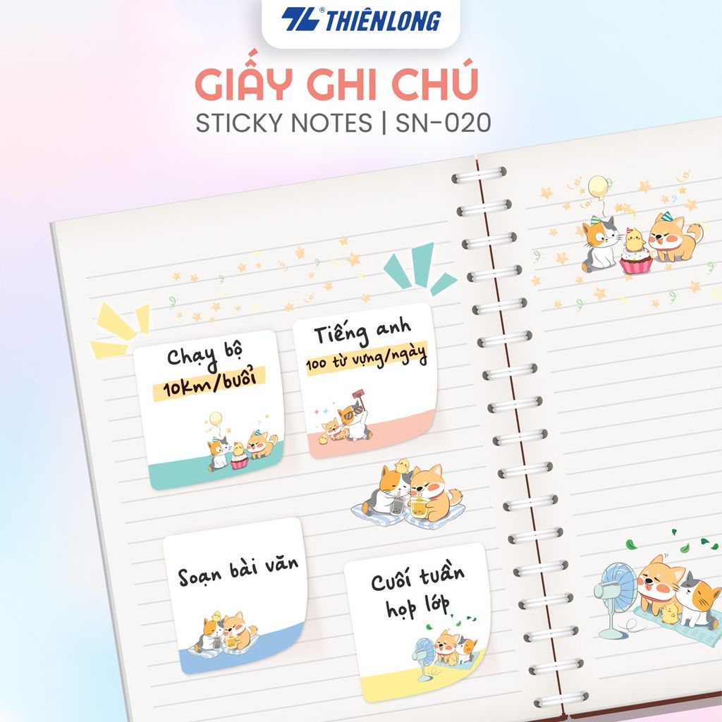 Giấy Phân trang Thiên Long - Giấy notes - Ghi chú - Nhiều kích thước, mẫu ngẫu nhiên