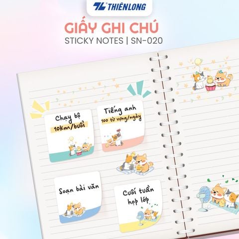 Giấy Phân trang Thiên Long - Giấy notes - Ghi chú - Nhiều kích thước, mẫu ngẫu nhiên