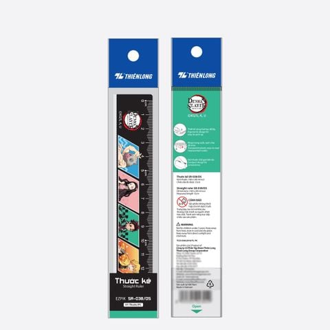 Thước thẳng Thiên Long 15cm - Phiên bản Demon Slayer SR-038/DS