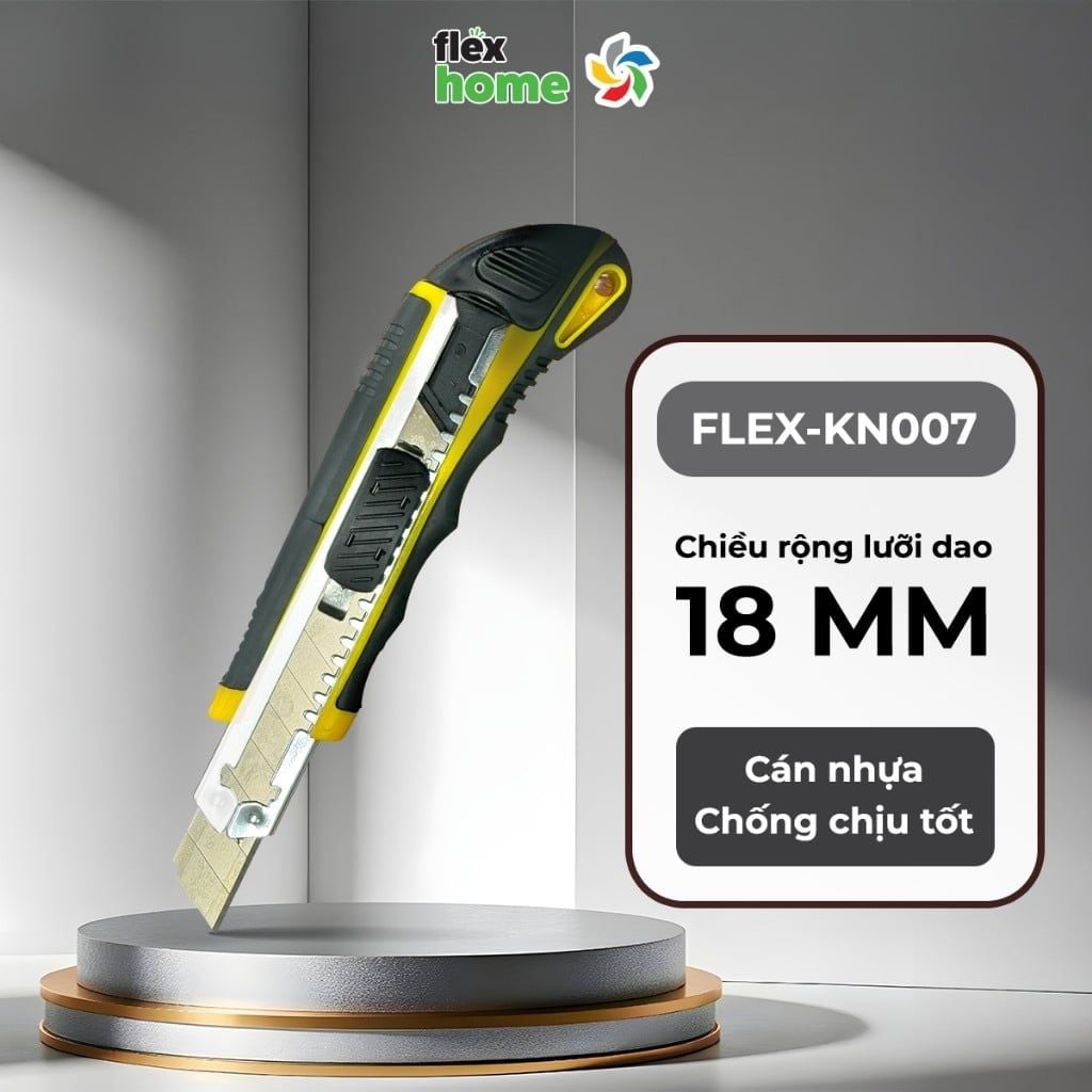 Dao rọc giấy cao cấp Flex Home KN007 - 18mm