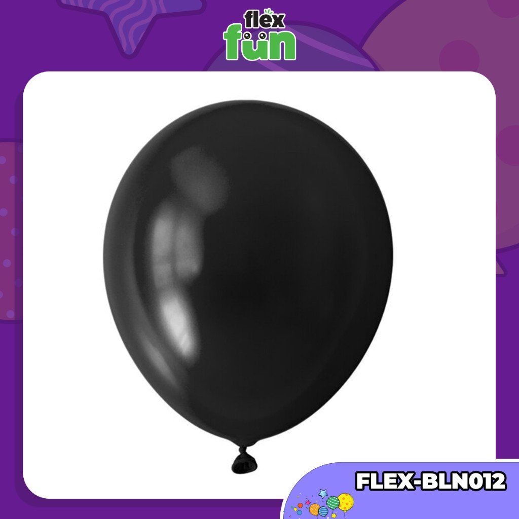 Set 10/50/100 Bóng bay trang trí sinh nhật, lớp học, phòng cưới Flex Fun - Bong bóng tròn, giun dài, trái tim nhiều màu