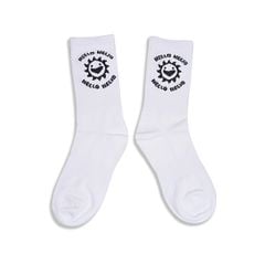  Vớ Cổ Cao Biti's Helio Logo Màu Trắng ASBG00150TRG 