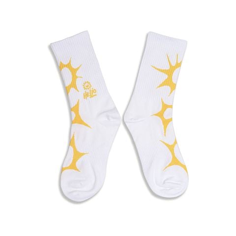  Vớ Cổ Cao Biti's Helio Mặt Trời Màu Trắng ASGG00130TRG 