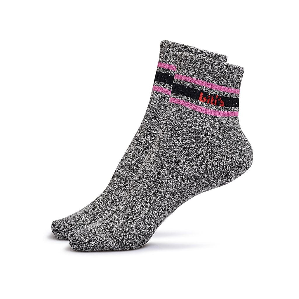  Vớ Biti's Sợi Da Bò Nữ Màu Xám ASWG00230XAM 