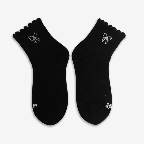  Vớ Cổ Trung Bé Gái Biti's Jane Sock Màu Đen BASG00300DEN 