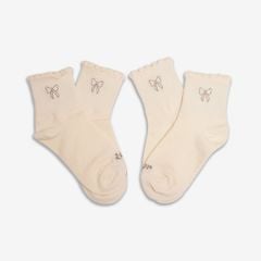  Vớ Cổ Trung Bé Gái Biti's Jane Sock Màu Kem BASG00300KEM 