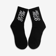  Vớ Cổ Cao Biti's Helio Crew Màu Đen BASU00100DEN 