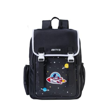 Balo Biti's trẻ em Space Collection màu đen họa tiết vũ trụ BBBB02000DEN