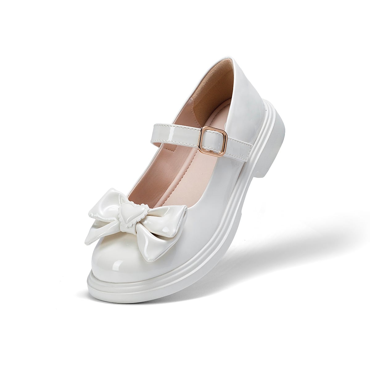 Giày búp bê biti's bé gái màu kem bbg002000kem