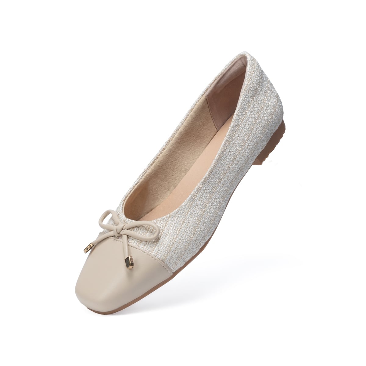 Giày búp bê biti's nữ màu kem bbw004088kem